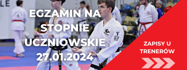 Egzamin na stopnie uczniowskie w taekwon-do i kickboxingu – 2024