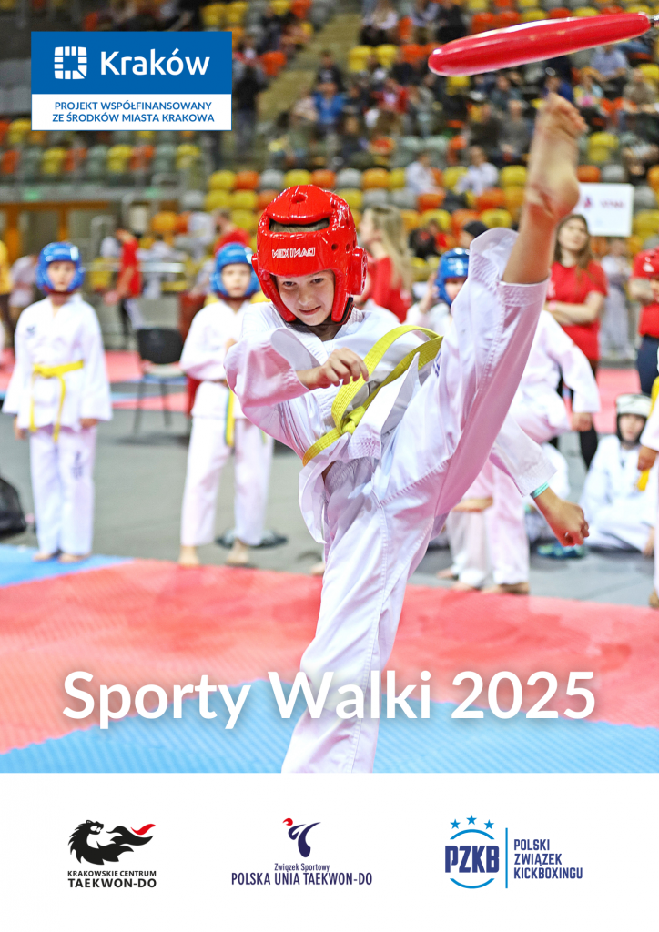 Plakat sportów walki 2025 - chłopiec trenuje taekwondo - kopię w packę